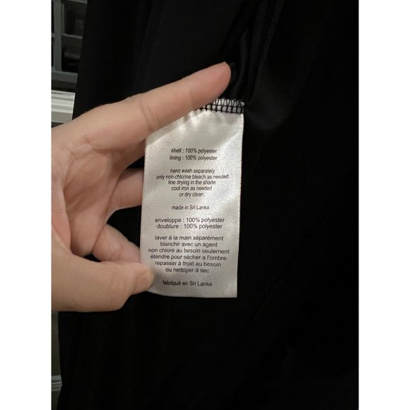 David's Bridal Black Flowy Wrap Dress - Classic Elegant - Picture 4 of 12